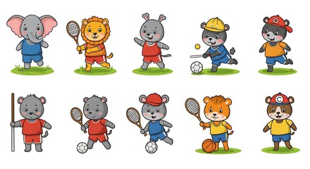 Obraz premium Wild Games: A Sporting Spirit AI Generated