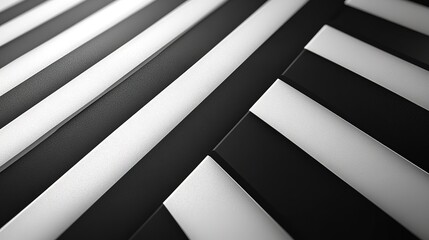 Obraz premium Abstract black and white diagonal stripes