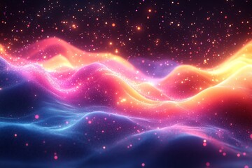 Fototapeta premium Abstract glowing waves, cosmic background, energy, design (1)