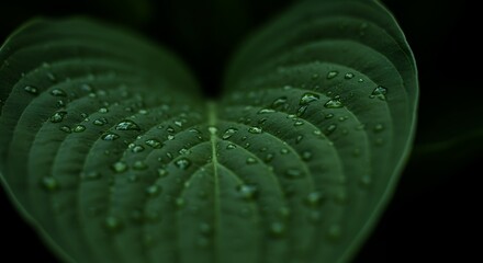 Obraz premium Emerald Dewdrops AI Generated