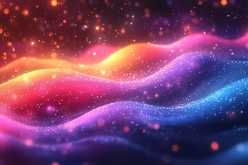 Fototapeta premium Colorful energy waves, cosmic background, abstract art, website header