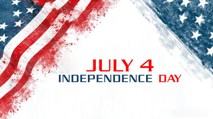 American flag-themed Independence Day greeting.