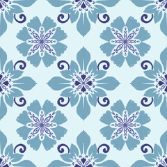 Ikat seamless pattern, Indian motif background, Islamic ethnic, floral embroidery for fabric, print,