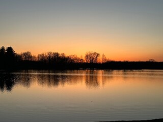 serene calm at sunset
