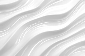 Abstract white wavy flowing fabric