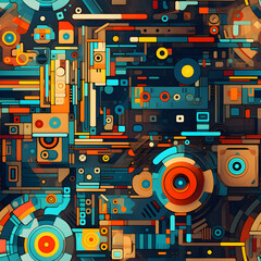 abstract vector background with gears