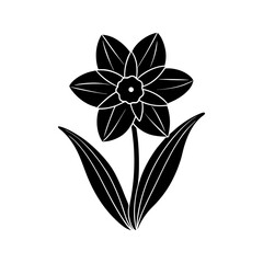 Daffodil Silhouette vector illustration