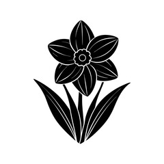 Daffodil Silhouette vector illustration