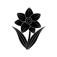 Daffodil Silhouette vector illustration