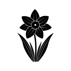 Daffodil Silhouette vector illustration