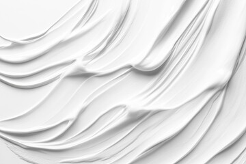 Obraz premium White cream texture swirls on a pristine background