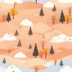 vector illustration of forest landscape