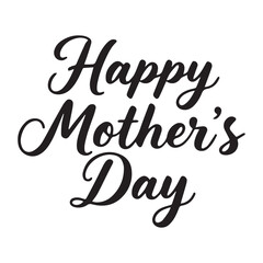 A digital illustration of a Happy Mother's Day typography Text Vector Design.