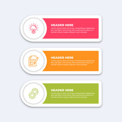 Three colorful infographic boxes.