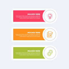 Three colorful infographic boxes.