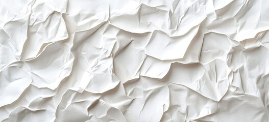 Obraz premium Crumpled White Paper Texture (4)