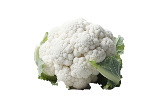 A6 Fresh Cauliflower on a White Background

