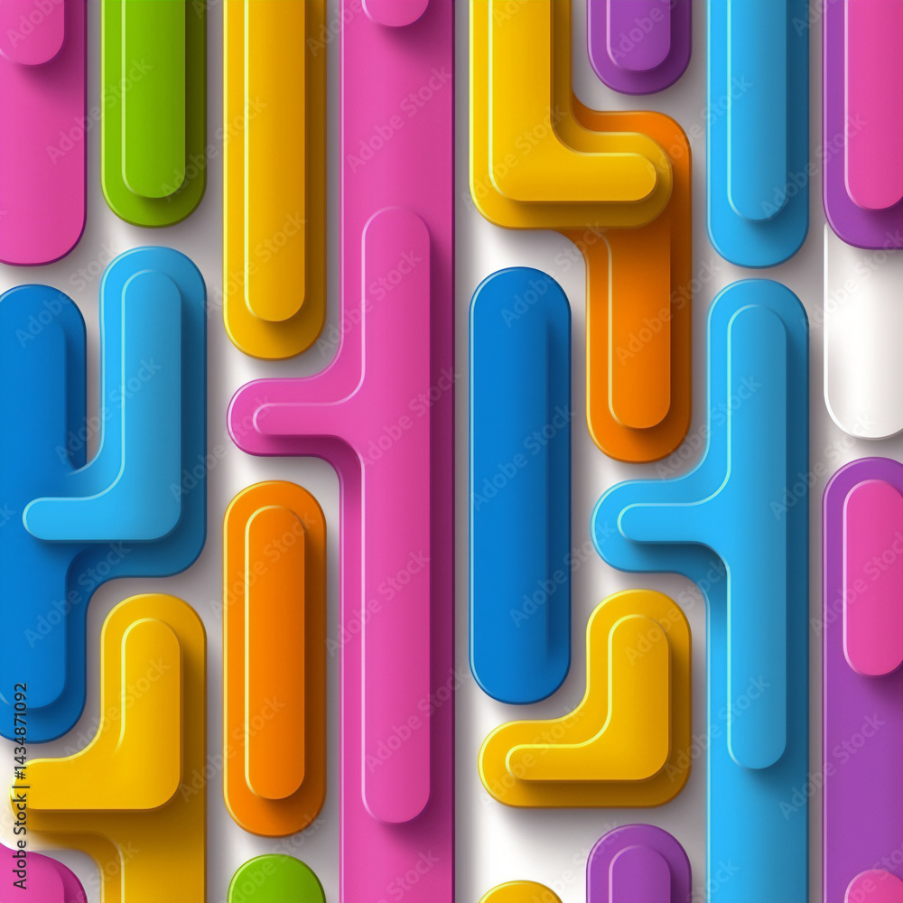 Aufkleber bright and cheerful background with a pattern of vertical stripes in various happy colors