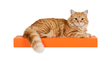 Ginger Majesty A Regal Pose Autumn Ember Orange Harmony Sunlit Serenity Golden Gaze Feline Focus Silent Observer Cozy Comfort The Perfect Perch AI Generated