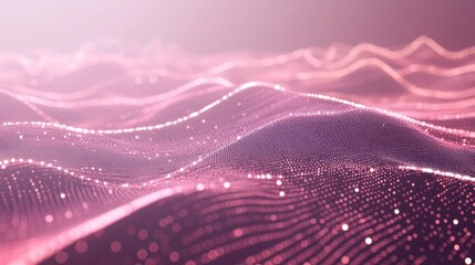 Pink data wave background, digital landscape