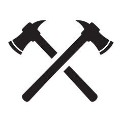 Axes Silhouette icon on white background