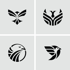 Professional Logo Design with Eagle Vector Illustration
