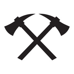 Axes Silhouette icon on white background