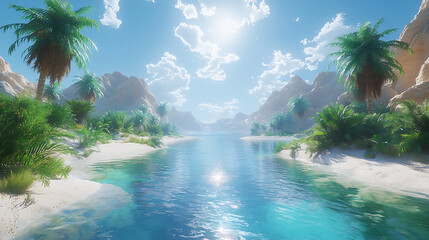 desert oasis by the sea,