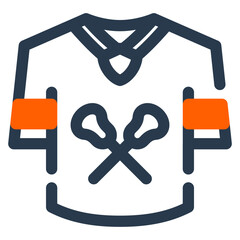 Lacrosse Jersey with Crossed Stick Design