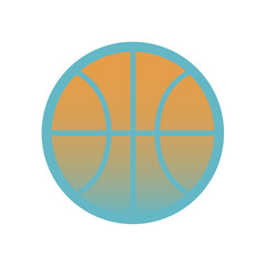 バスケットボール　シンプル　カラー