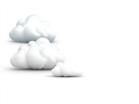 Three clouds against a white background - Powered by Adobe