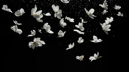 Petals raining from top