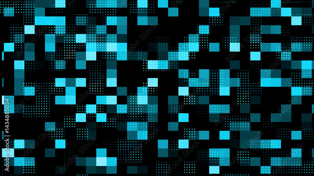 Poster digital square pattern illustration. seamless looping square background.