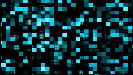 Digital square pattern illustration. Seamless looping square background.