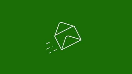Sending a message icon. Send email message line art icon for apps and websites. Envelope sign Trendy Flat style