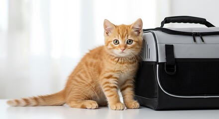 Ginger's First Journey A New Home Awaits Ready For Adventure Small Paws Big World Curiosity And Courage The Waiting Game A Tiny Traveler New Beginnings Whiskered Wanderer Little One's Bag AI Generated