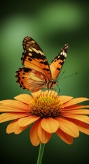 Obraz premium Flutter & Bloom: A Digital Butterfly AI Generated