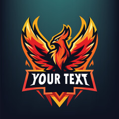Phoenix bird fire logo
