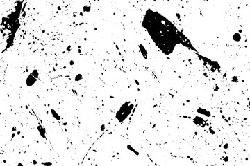 Minimal Black Ink Splatter Pattern on White Background