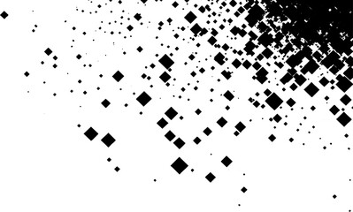 Obraz premium Minimalistic Abstract Black Squares Pattern on White Background