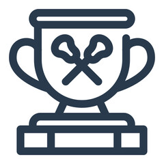 Lacrosse Trophy with Dual Sticks Emblem
