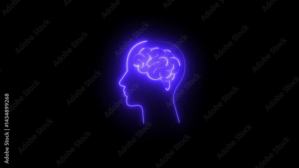 Aufkleber abstract brain brainstorming bright brine bulb business color concept abstract circuit brain animati