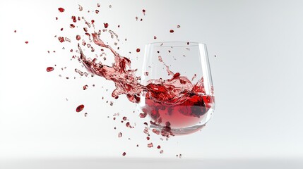 Wine in champagne glasses is shaking.