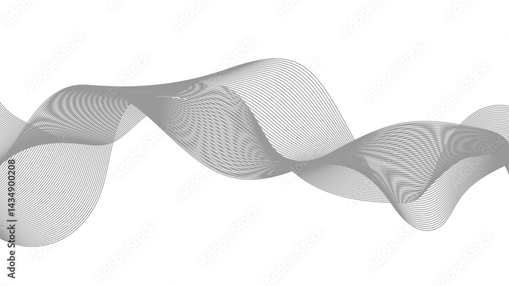 Canvas Prints abstract white blend digital technology flowing wave lines background. modern glowing moving lines d