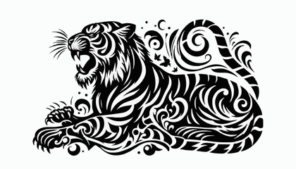 black and white tiger