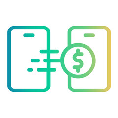 transfer Line Gradient Icon