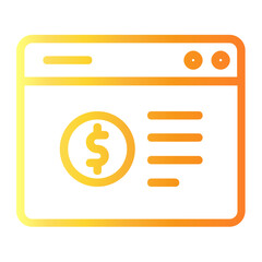 browser Line Gradient Icon