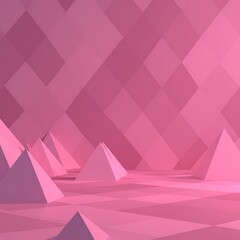 Roseate Geometric Dreamscape AI Generated