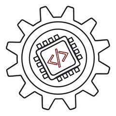 Software Development icon vector illustration on transparent background