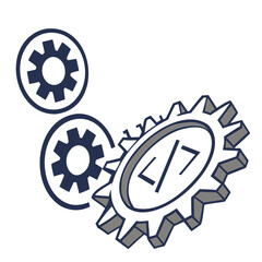 Software Development icon silhouette vector illustration isolated on a transparent background